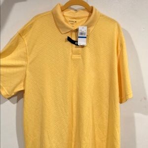 Haggar cool 18 yellow men’s polo shirt xl size